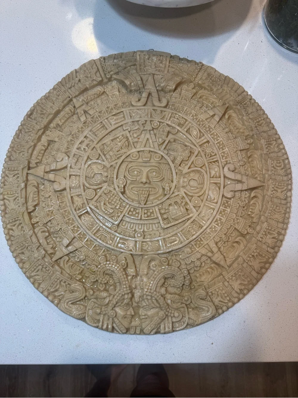 Authentic Ceramic Aztec Calendar Wall Plaque